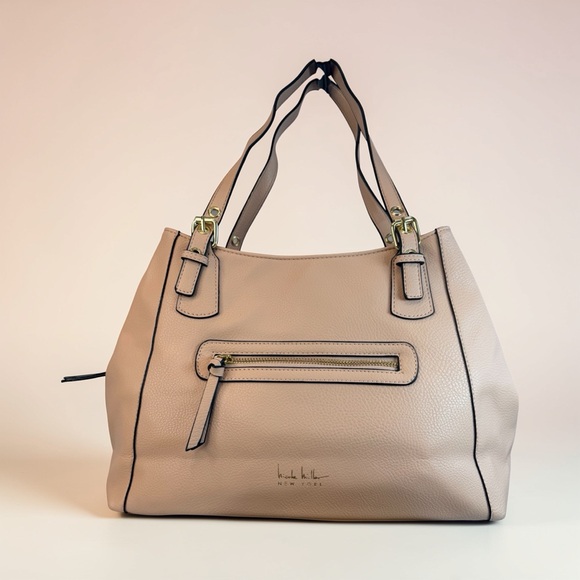 Nicole Miller Handbags - Nicole Miller New York Petal Pink Katie Zip Shoulder Bag